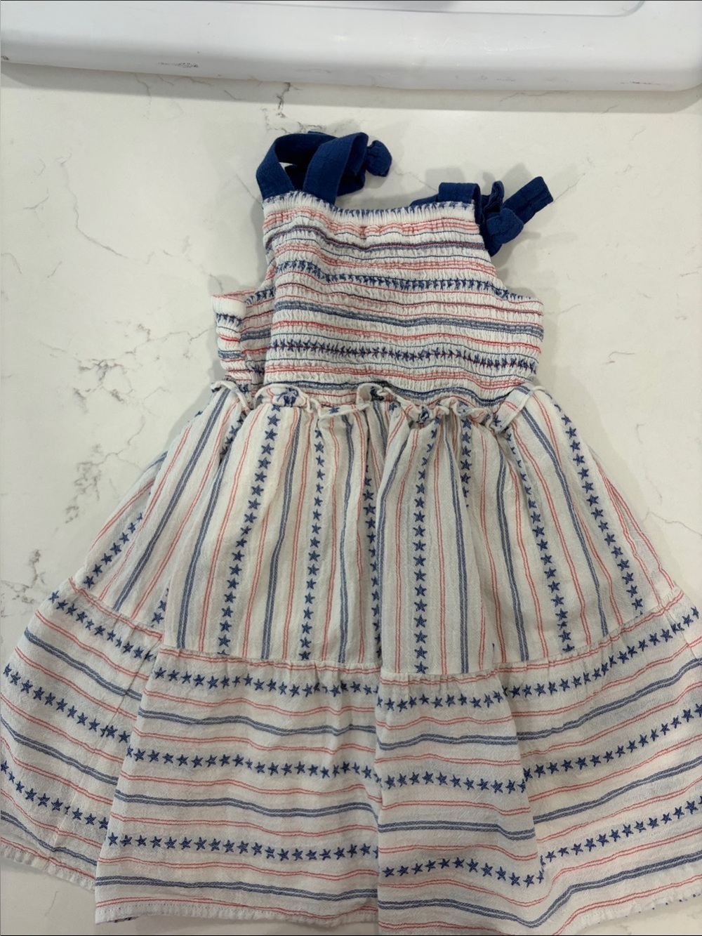 Cat & Jack Navy, Red & White Striped Star Sundress